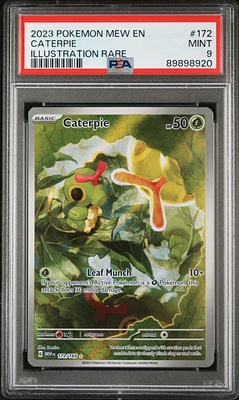 2023 Pokemon Mew En-151 172 Caterpie PSA 9