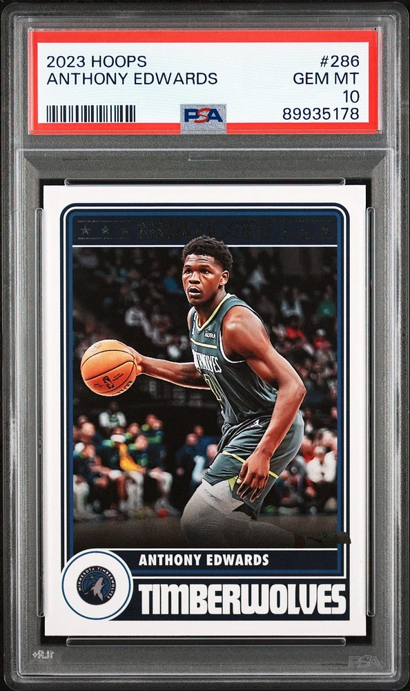 2023 Panini Nba Hoops 286 Anthony Edwards PSA 10