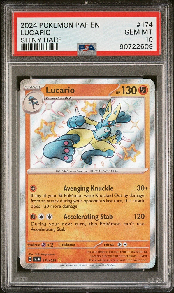 2024 Pokemon Paf En-paldean Fates 174 Lucario PSA