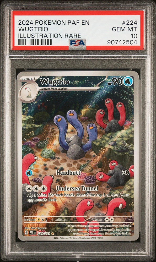 2024 Pokemon Paf En-paldean Fates 224 Wugtrio PSA