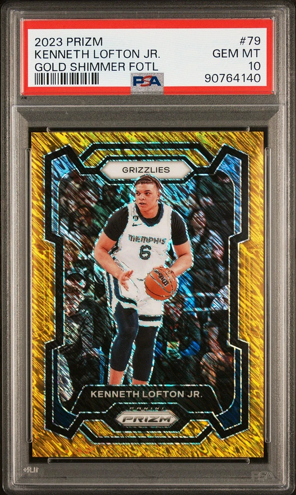 2023 Panini Prizm 79 Kenneth Lofton Jr. Gold Shimmer Fotl PSA 10