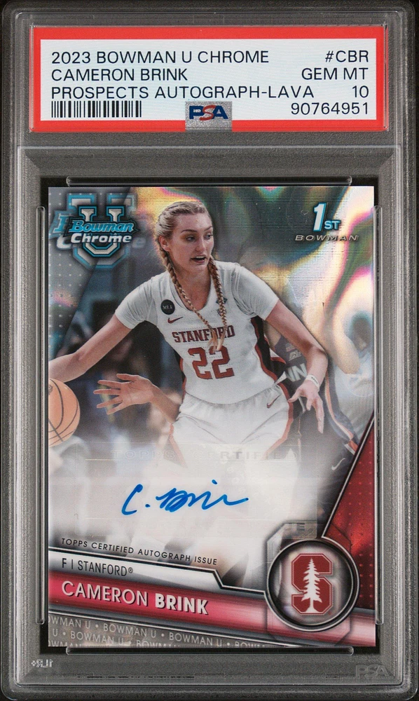 2023 Bowman University Chrome Bowman Chrome Prospects Autographs Cbr Cameron Brink PSA 10