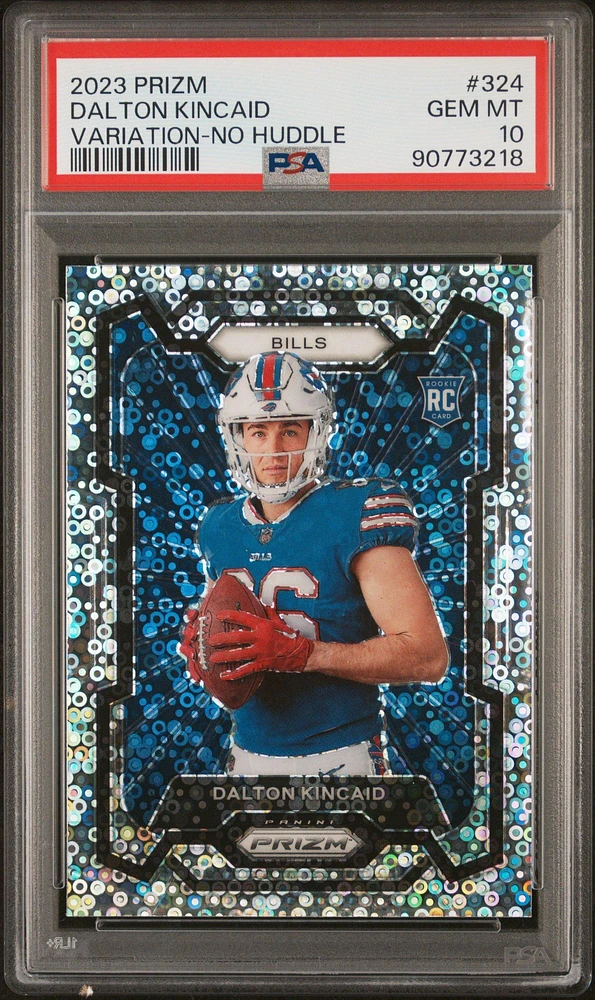 2023 Panini Prizm 324 Dalton Kincaid Variation-no Huddle PSA 10