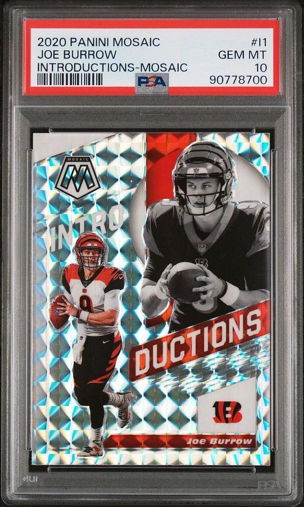2020 Panini Mosaic Introductions I1 Joe Burrow PSA 10