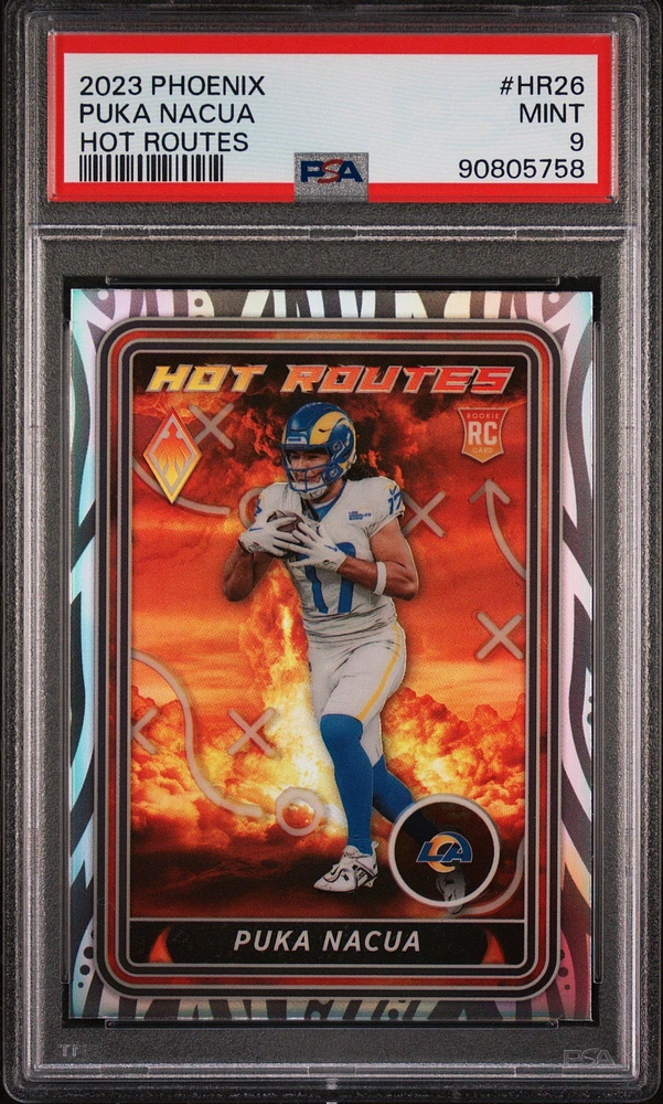 2023 Panini Phoenix Hot Routes Hr26 Puka Nacua PSA 9
