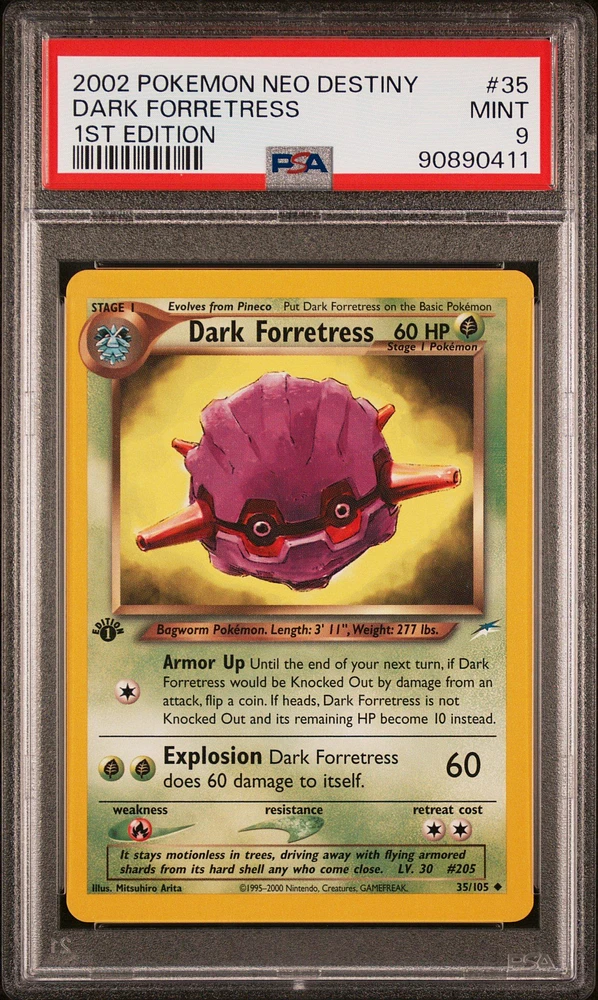 2002 Pokemon Neo Destiny 35 Dark Forretress PSA 9