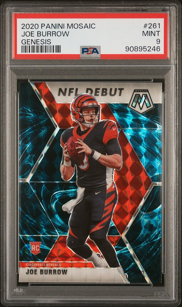 2020 Panini Mosaic 261 Joe Burrow Genesis PSA 9