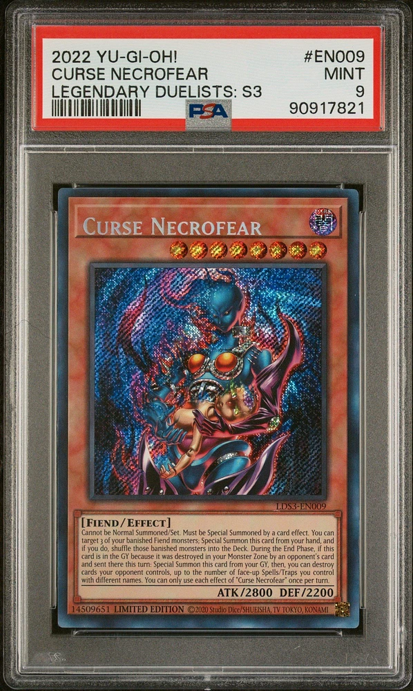 2022 Yu-gi-oh! Legendary Duelists: Season 3 En009 Curse Necrofear PSA 9