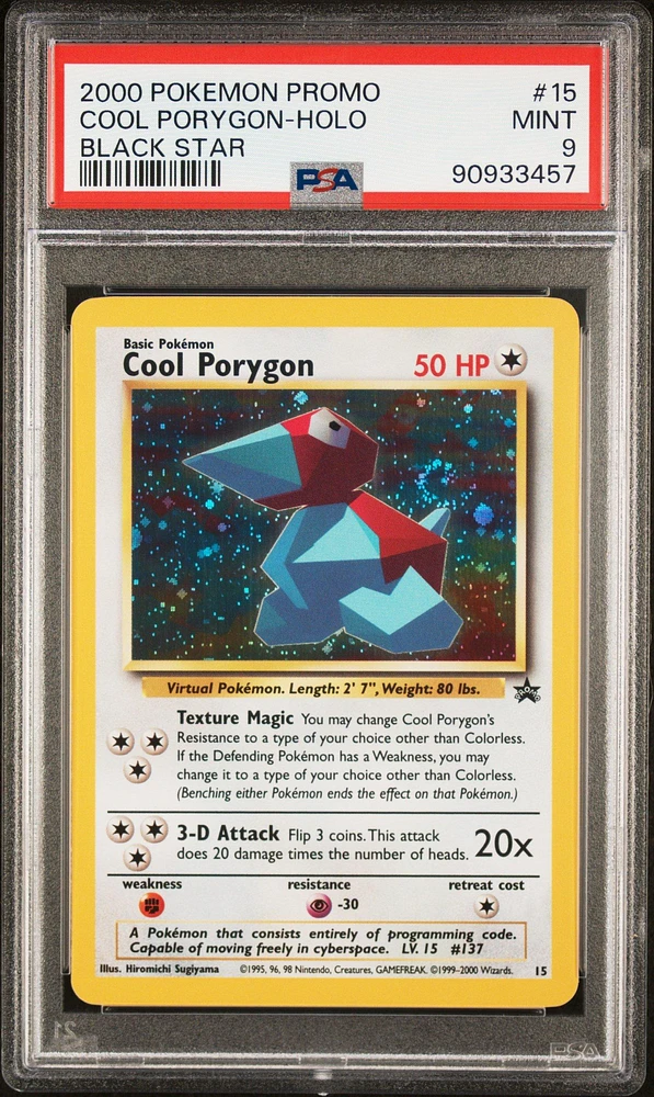 2000 Pokemon Promo Black Star 15 Cool Porygon PSA 9