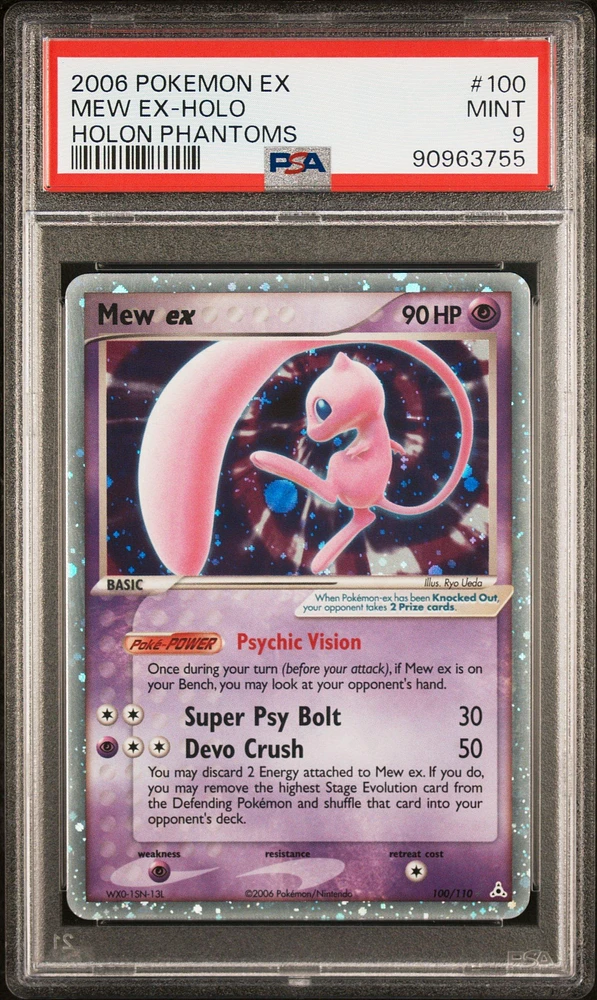 2006 Pokemon Ex Holon Phantoms 100 Mew Ex-holo PSA
