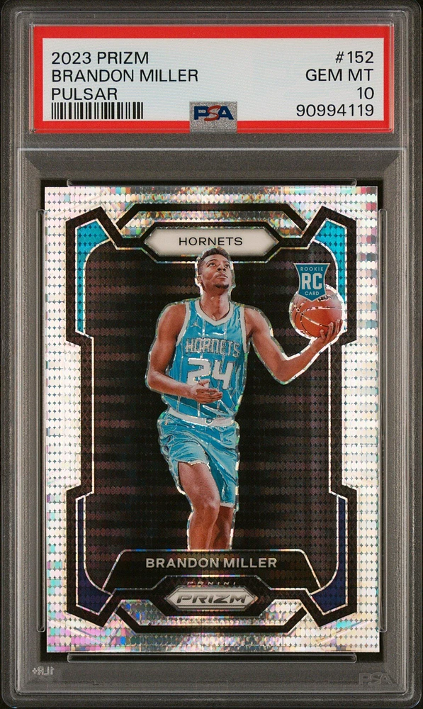 2023 Panini Prizm 152 Brandon Miller Pulsar PSA 10