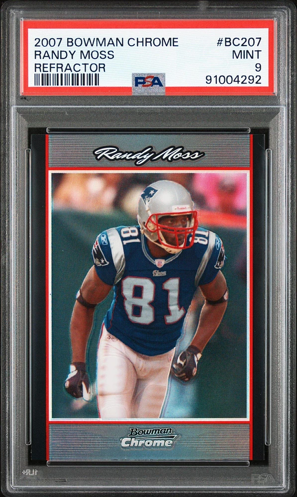 2007 Bowman Chrome Bc207 Randy Moss Refractor PSA 9
