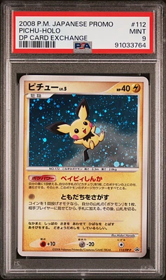 2008 Pokemon Japanese Promo 112 Pichu-holo Dp Card Exchange PSA 9