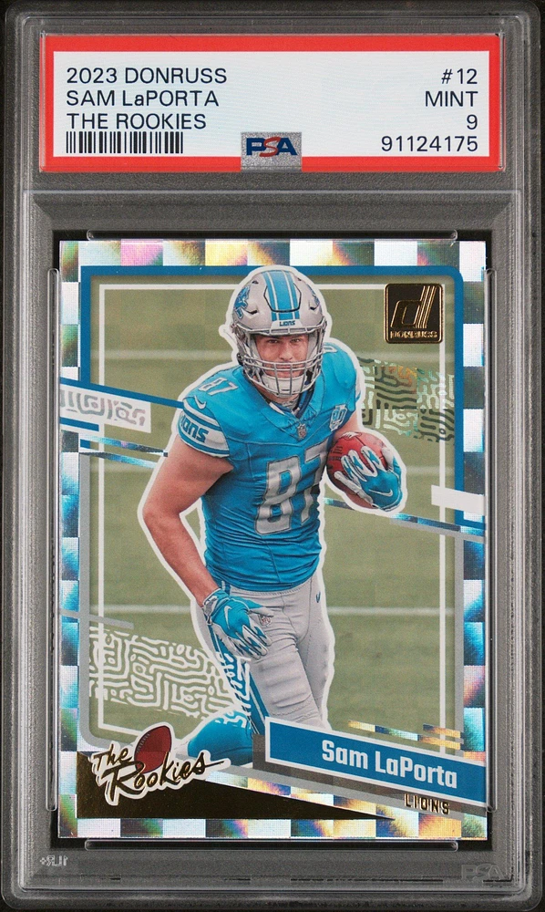 2023 Panini Donruss The Rookies 12 Sam Laporta PSA 9