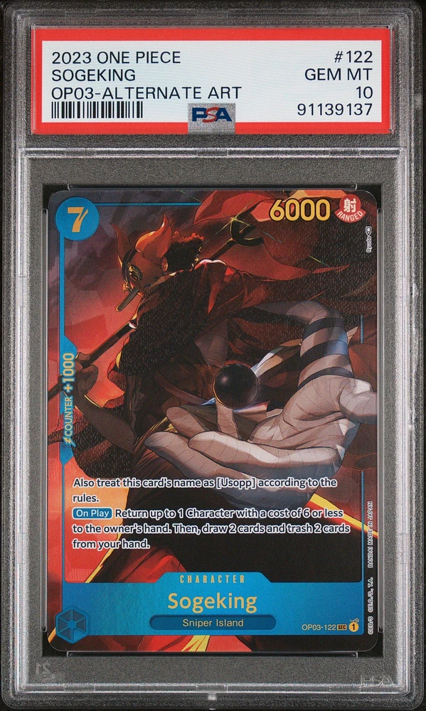 2023 One Piece Pillars Of Strength 122 Sogeking Alternate Art PSA 10