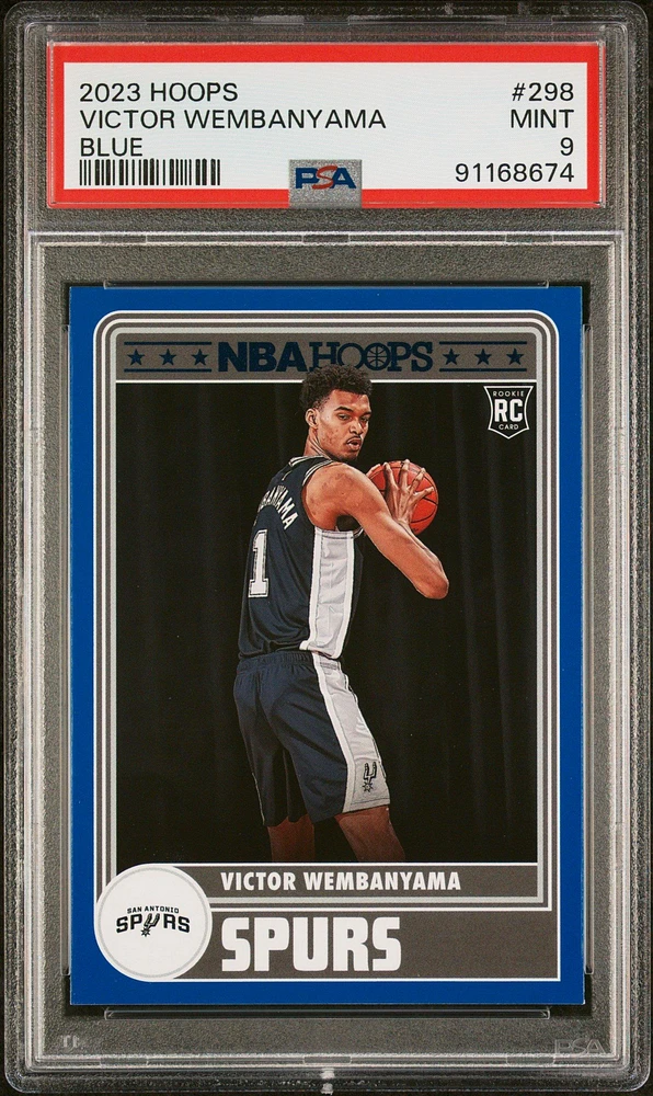 2023 Panini Nba Hoops Victor Wembanyama Blue PSA 9