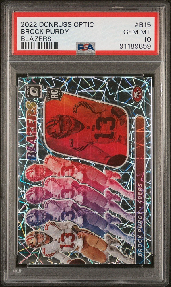 2022 Panini Donruss Optic Blazers B15 Brock Purdy PSA 10