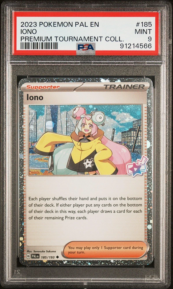 2023 Pokemon Pal En-paldea Evolved 185 Iono Iono Premium Tournament Collection PSA