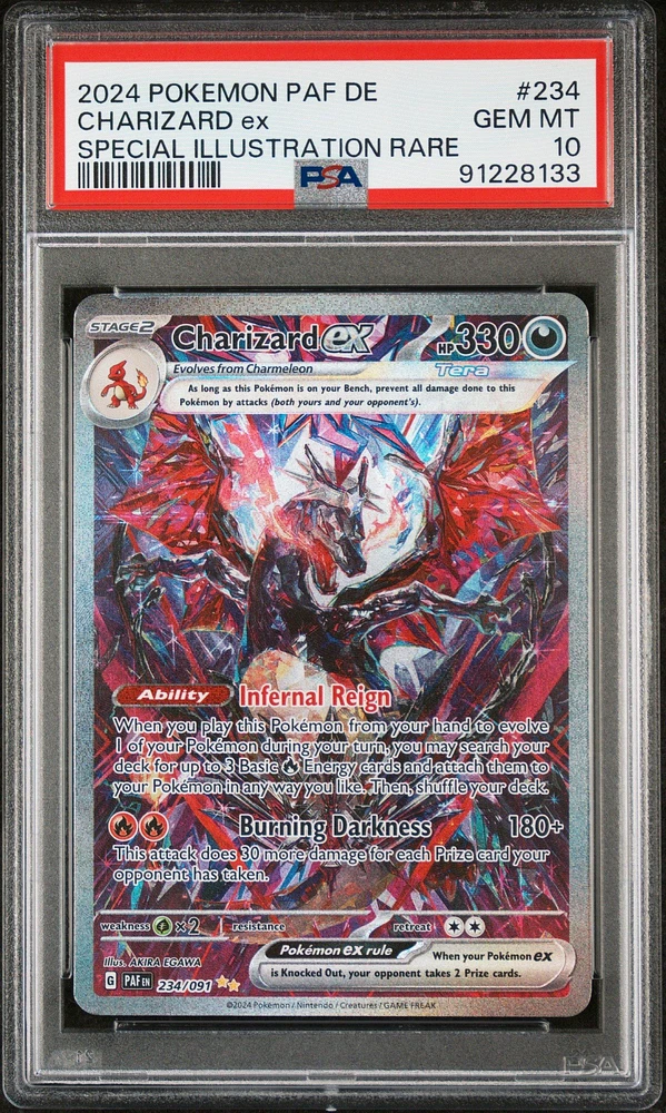 2024 Pokemon German Paf De-paldean Fates 234 Charizard Ex Special Illustration Rare PSA 10