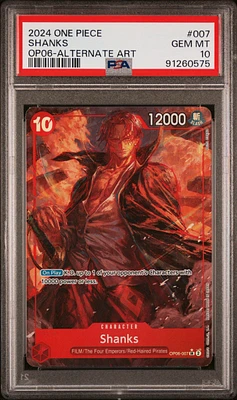 2024 One Piece Wings Of The Captain 007 Shanks Alternate Art PSA 10