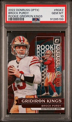 2022 Panini Donruss Optic Rookie Gridiron Kings Rgk2 Brock Purdy PSA 10