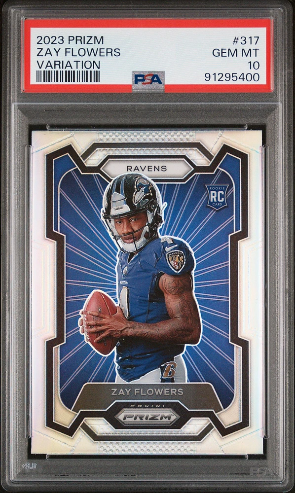 2023 Panini Prizm 317 Zay Flowers Variation PSA