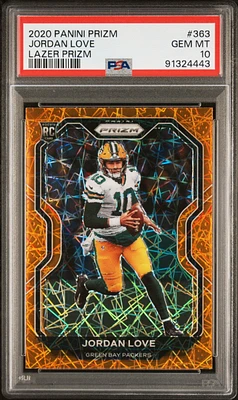 2020 Panini Prizm 363 Jordan Love Lazer Prizm PSA 10