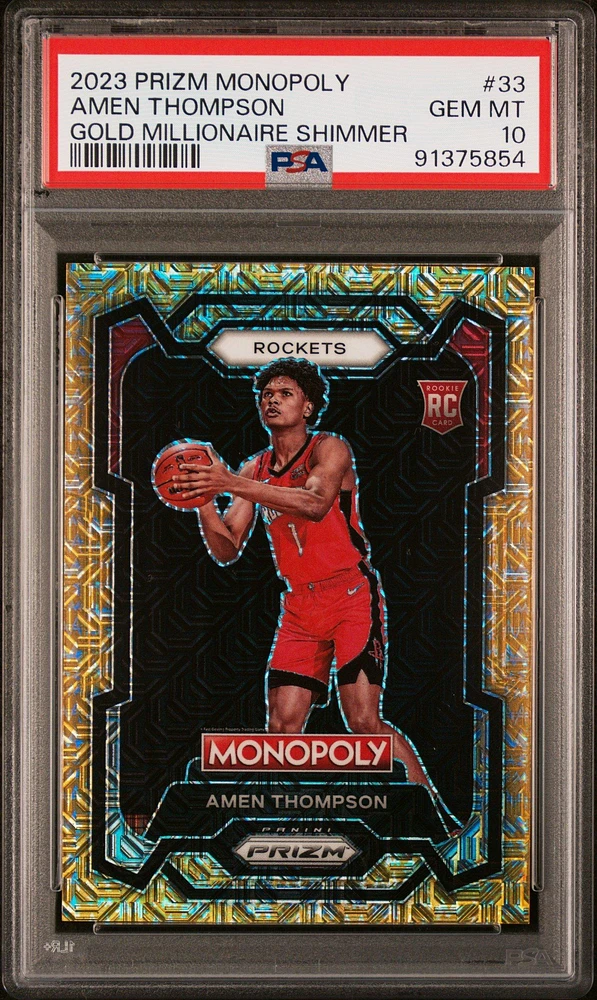2023 Panini Prizm Monopoly 33 Amen Thompson PSA 10
