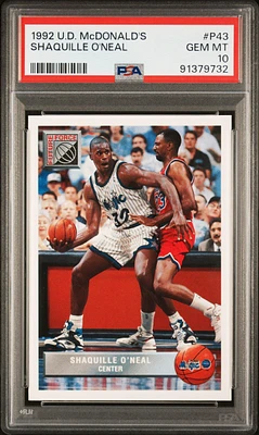 1992 Upper Deck Mcdonald's P43 Shaquille O'neal PSA 10