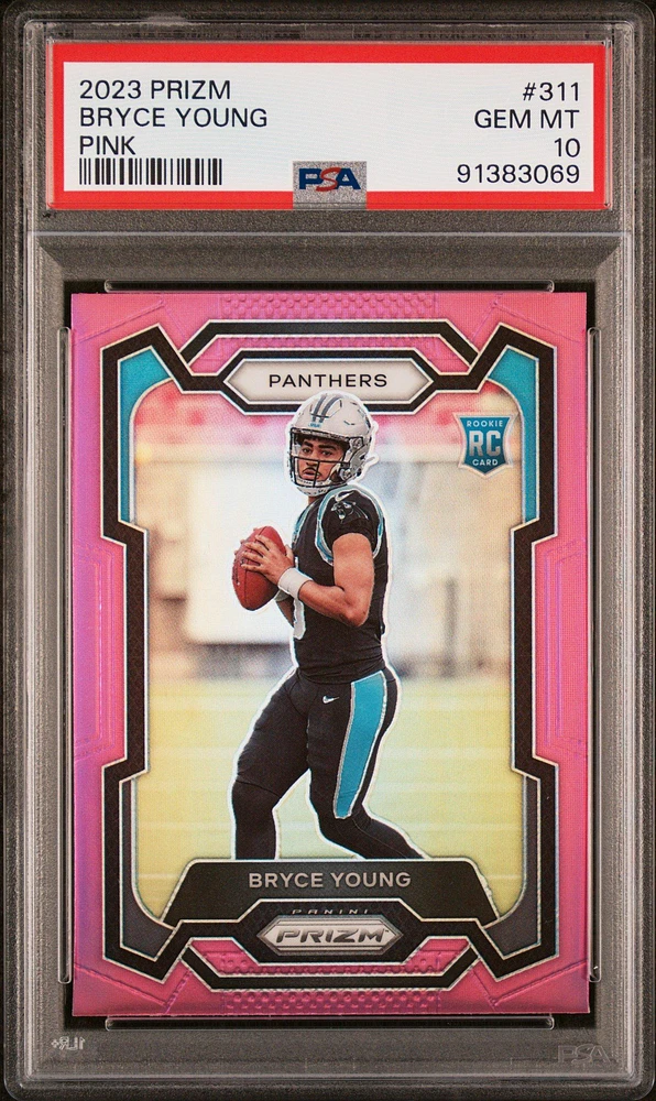 2023 Panini Prizm 311 Bryce Young Pink Prizm PSA 10