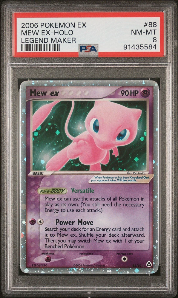 2006 Pokemon Ex Legend Maker 88 Mew Ex-holo PSA 8