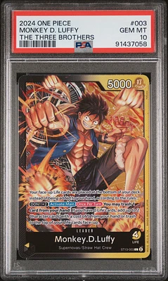 2024 One Piece Ultra Deck-the Three Brothers Monkey D. Luffy PSA 10