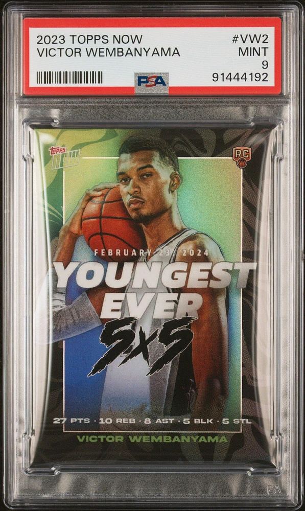 2023 Topps Now Vw2 Victor Wembanyama PSA 9