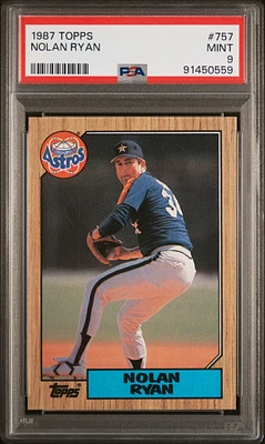 1987 Topps 757 Nolan Ryan PSA 9