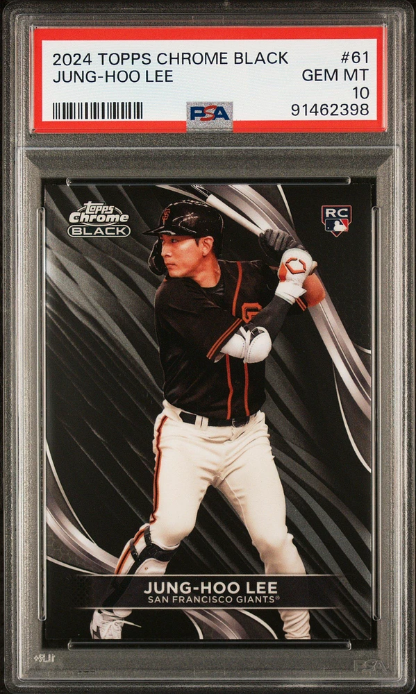 2024 Topps Chrome Black 61 Jung-hoo Lee PSA 10