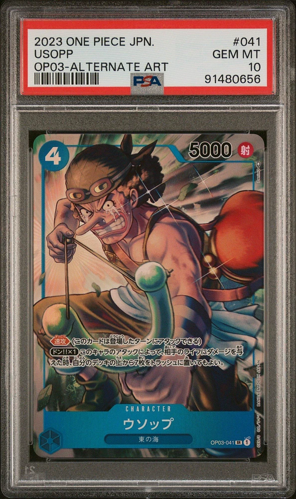 2023 One Piece Japanese Pillars Of Strength 041 Usopp Alternate Art PSA 10