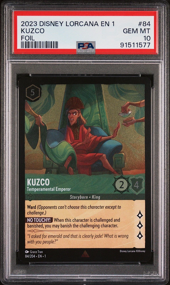 2023 Disney Lorcana En 1-the First Chapter 84 Kuzco - Temperamental Emperor Foil PSA 10