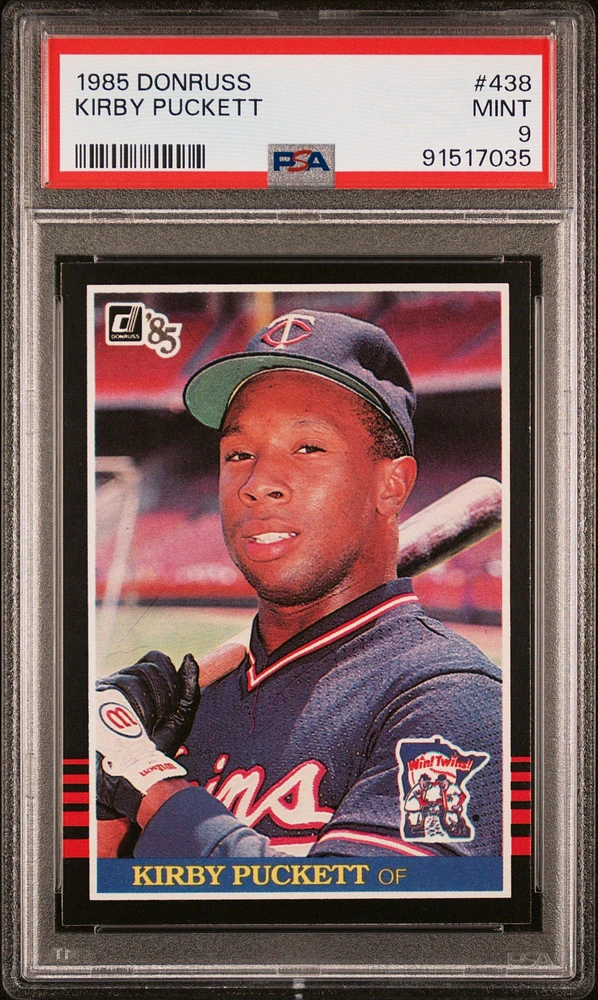1985 Donruss 438 Kirby Puckett PSA 9