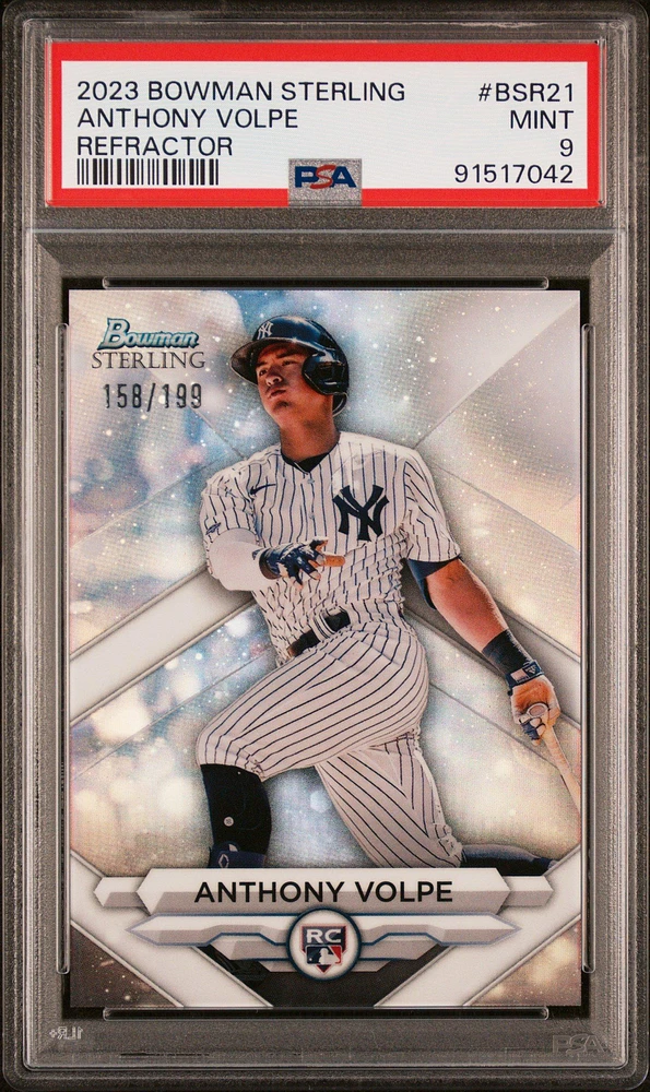 2023 Bowman Sterling Bsr21 Anthony Volpe Refractor PSA 9