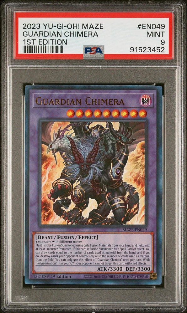 2023 Yu-gi-oh! Maze Of Memories En049 Guardian Chimera 1st Edition PSA 9