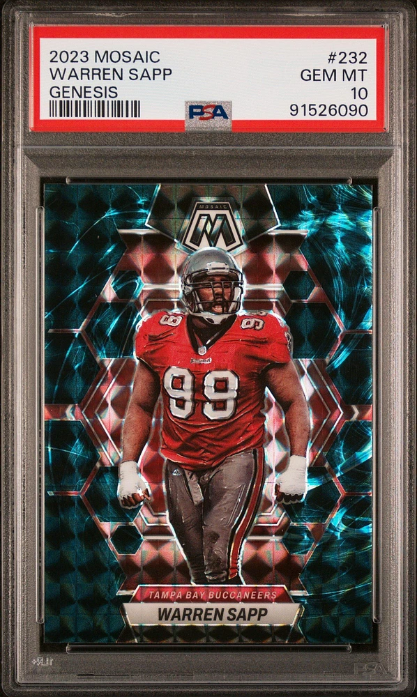 2023 Panini Mosaic 232 Warren Sapp Genesis PSA 10