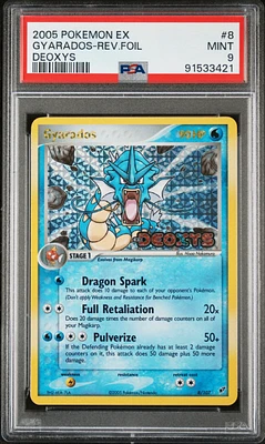2005 Pokemon Ex Deoxys 8 Gyarados-reverse Foil PSA 9