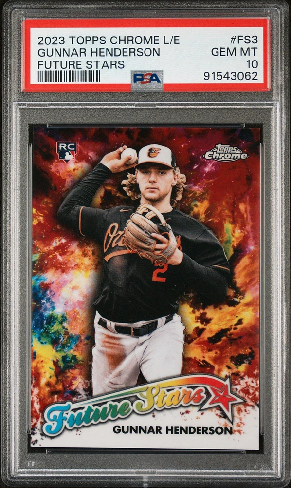 2023 Topps Chrome Logofractor Edition Future Stars Fs3 Gunnar Henderson PSA 10