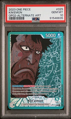 2023 One Piece Paramount War 025 Kin'emon Alternate Art PSA 10