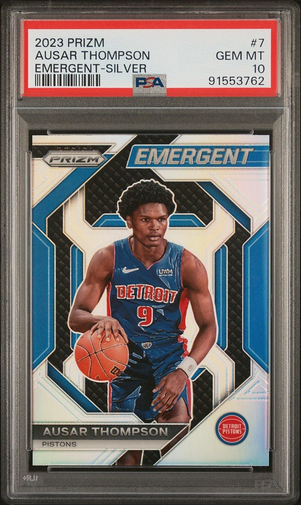 2023 Panini Prizm Emergent 7 Ausar Thompson Silver Prizm PSA 10