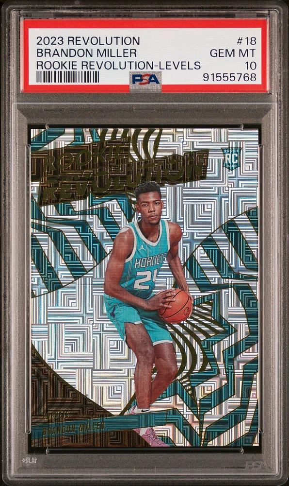 2023 Panini Revolution Rookie Revolution 18 Brandon Miller Levels PSA 10