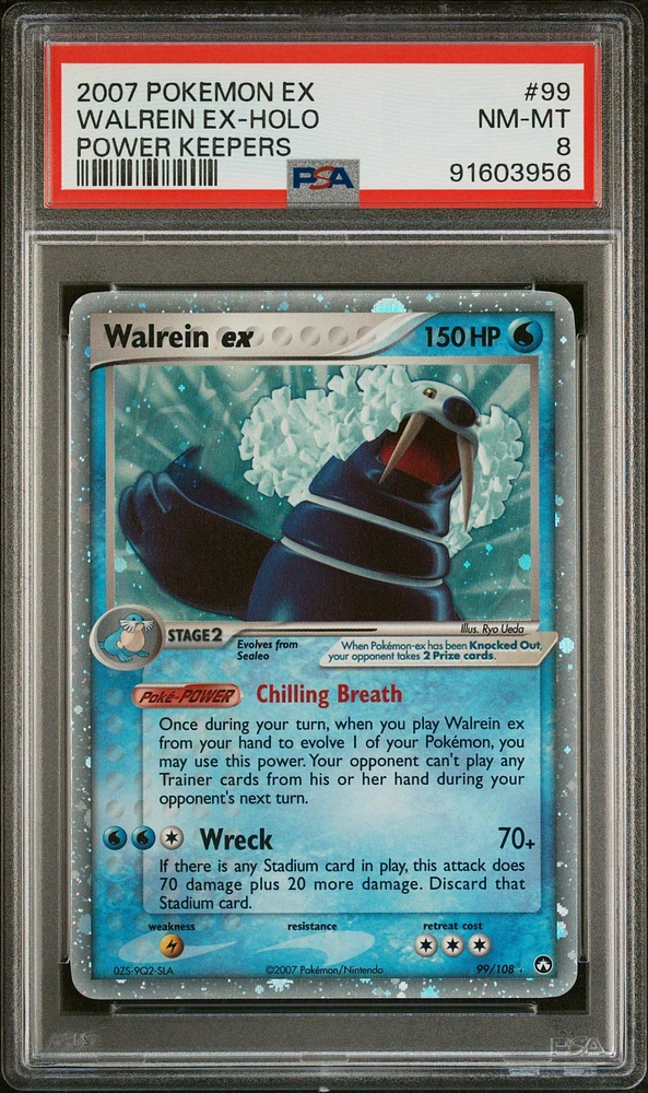 2007 Pokemon Ex Power Keepers 99 Walrein Ex-holo PSA
