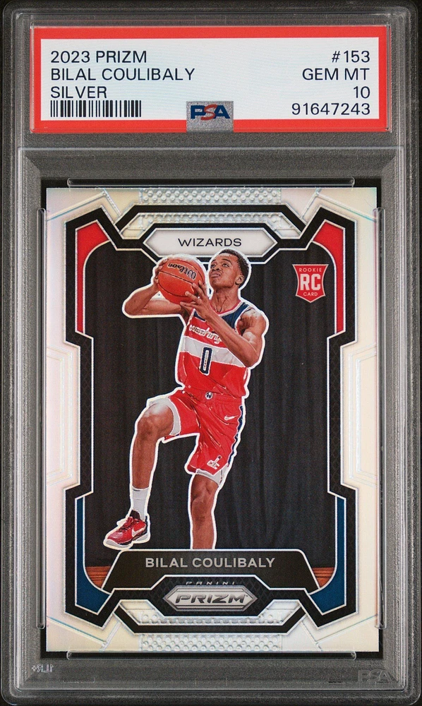 2023 Panini Prizm 153 Bilal Coulibaly Silver Prizm PSA 10