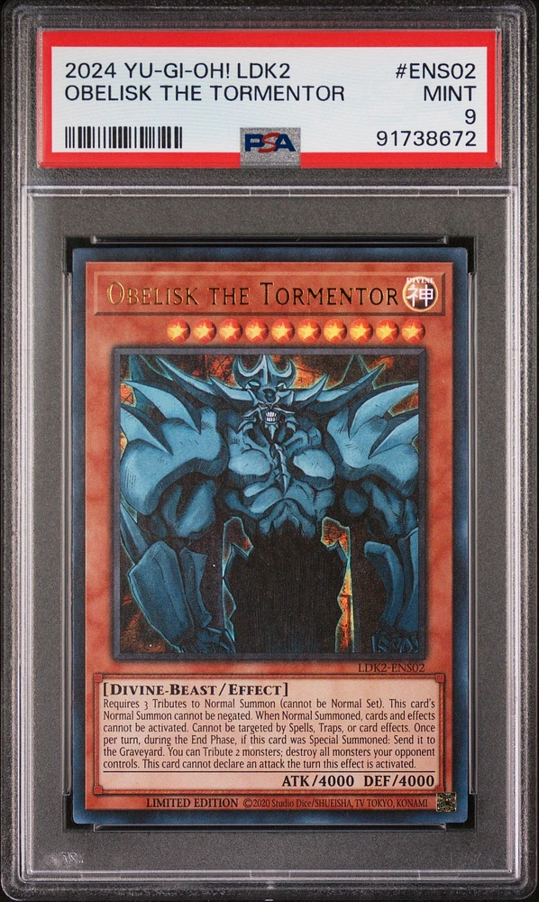 2024 Yu-gi-oh! Legendary Decks Ii Ens02 Obelisk The Tormentor PSA 9