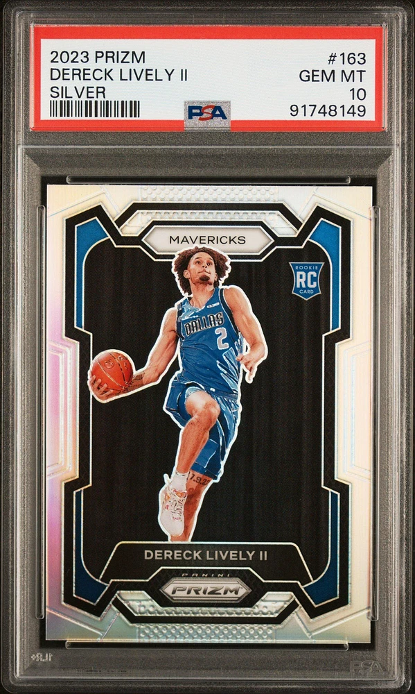 2023 Panini Prizm 163 Dereck Lively Ii Silver Prizm PSA 10